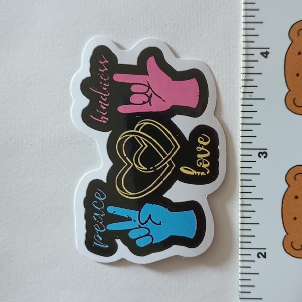 10/$10 Inspirational Positivity Be Kind Peace Love Encourage Flower Sticker